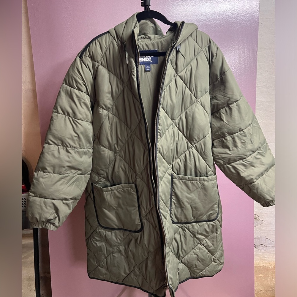 Lands End Feather Free Insulated Diamond Quilted Maxi Coat size 3x
